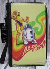Cartera Star Wars R2-D2 C-3PO con cremallera alrededor con hebilla nueva con etiquetas