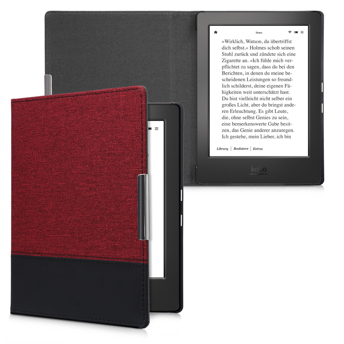 Электронная книга для чтения на холсте Hülle для Kobo Aura H2O Edition 1 в футляре от Klapphülle Schutzhülle