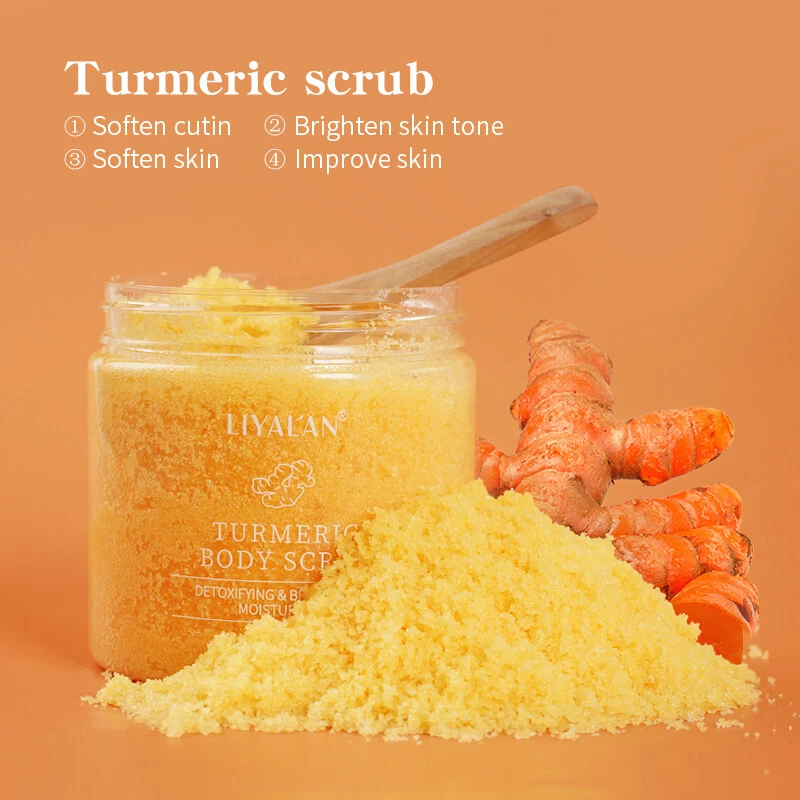 Turmeric Body Scrub Natural Ginger Acne Brightening Skin