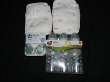 2 sample Dream Kaduola 5XL Diapers  3 baby bottles, 2 paificers.