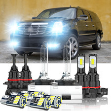 Ledhid For 2007-14 Cadillac Escalade Headlight Fog Driving Drl Light Bulbs Kit