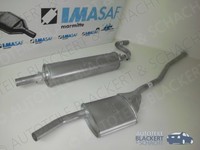 Imasaf Auspuffset Mitteltopf + Endtopf für Mercedes W115 /8 200 W115 1968-1973