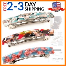 Hair Barrettes for Women French Hair Barrette Clip Small Acetate Hair Clips B...
