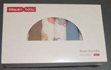 NIB 8-pack Of Gilquen Baby Muslin Drool Bibs For 0-36 Months