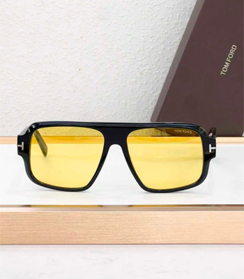 Tom Ford Turner Sunglasses FT1101 Black/Yellow 58-15-140mm With