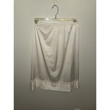 Vintage Lorraine Womens Cream Half Slip 100 Antron Nylon Sz Med Tall 28 Long