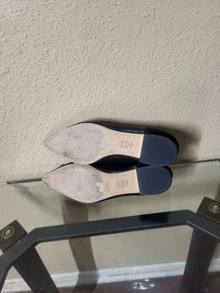 Zapatos para mujer Tory Burch de gamuza y cuero negros, talla 8,5 M, estado en muy buen estado Foto 2 de 4