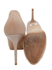 Zapatos de tacón de mujer beige, Alto del tacón Alto (7,6-10 cm