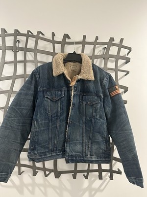 NWT Polo Ralph Lauren Men's Sherpa Fleece Lined Denim Trucker Jean