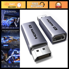 8K 60Hz DisplayPort to HDMI Adapter 2-Pack, 4K 240Hz, DP 1.4 to HDMI 2.1, G-SYNC