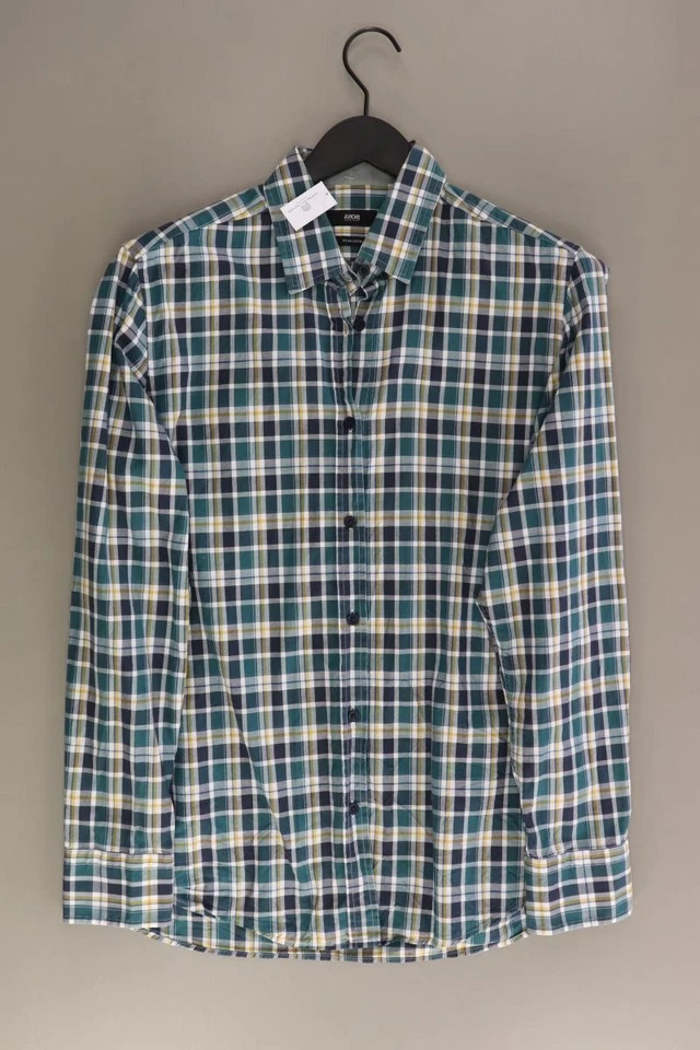 ⭐ BOSS by Hugo Boss camicetta per uomo taglia 50, M a quadri verde di cotone ⭐ - Immagine 4 di 4