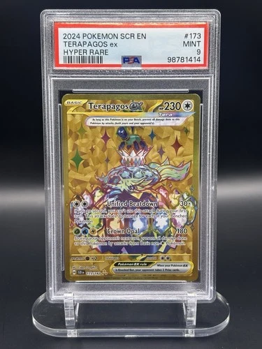 2024 POKEMON SCR EN-STELLAR CROWN HYPER RARE #173 TERAPAGOS EX PSA 9