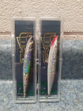 2 Lobina Lures Rick Clunn Rico Suave SV Made In Japan Walking Sammy Spook Bait
