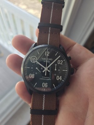 Tom Ford TF002 Limited Edition Titanium Chronograph 43mm Watch- $2,995 MSRP