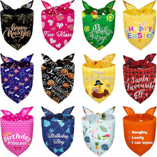 12 Pieces Holiday Dog Bandanas Dog Scarf Valentine'S Day St' Patrick'S Day Easte
