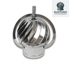 Schornsteinaufsatz drehbar Edelstahl Ø 250mm Kaminaufsatz windgetrieben GUSTOSO