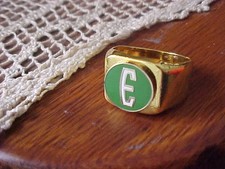 1958 1959 1960 Ford Edsel E Logo Gold Chrome Ring Size 12 Nos Quality Class