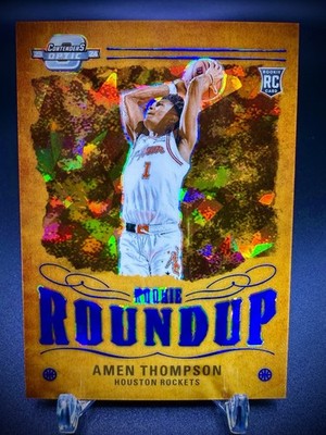   2023-24 Optic Amen Thompson (RC) Rookie Roundup Blue Ice /75 SP  