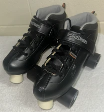 Roller Derby STR Seven Quad Deluxe Speed Skates Black Unisex Adult size 10 NEW