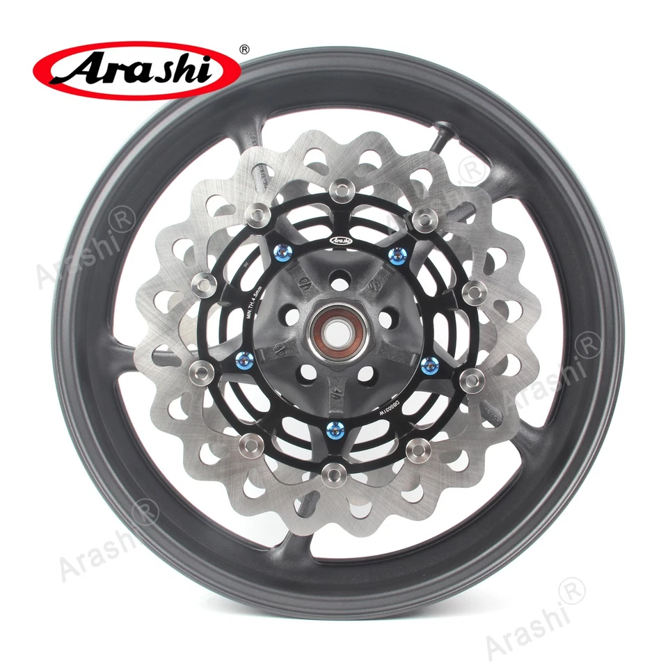 Llanta delantera Arashi 17"x3,5" + discos de freno para Yamaha FZ1 2006 2007 2008 2009 Foto 2 de 4