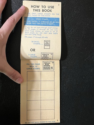 NOS Vintage Triple-S Blue Stamps Saver Book Unused - Picture 7 of 15