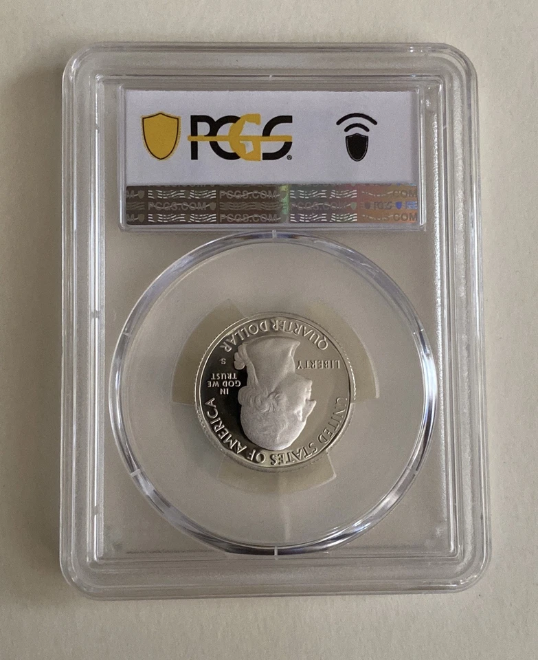 2011-S 25C State Quarter Olympic PCGS PR69 DCAM 90% Silver  - Image 2 of 2