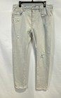 AllSaints Men's Cigarette Damaged Skinny Jeans Light Blue Distressed Sz 34x32 — photo 1