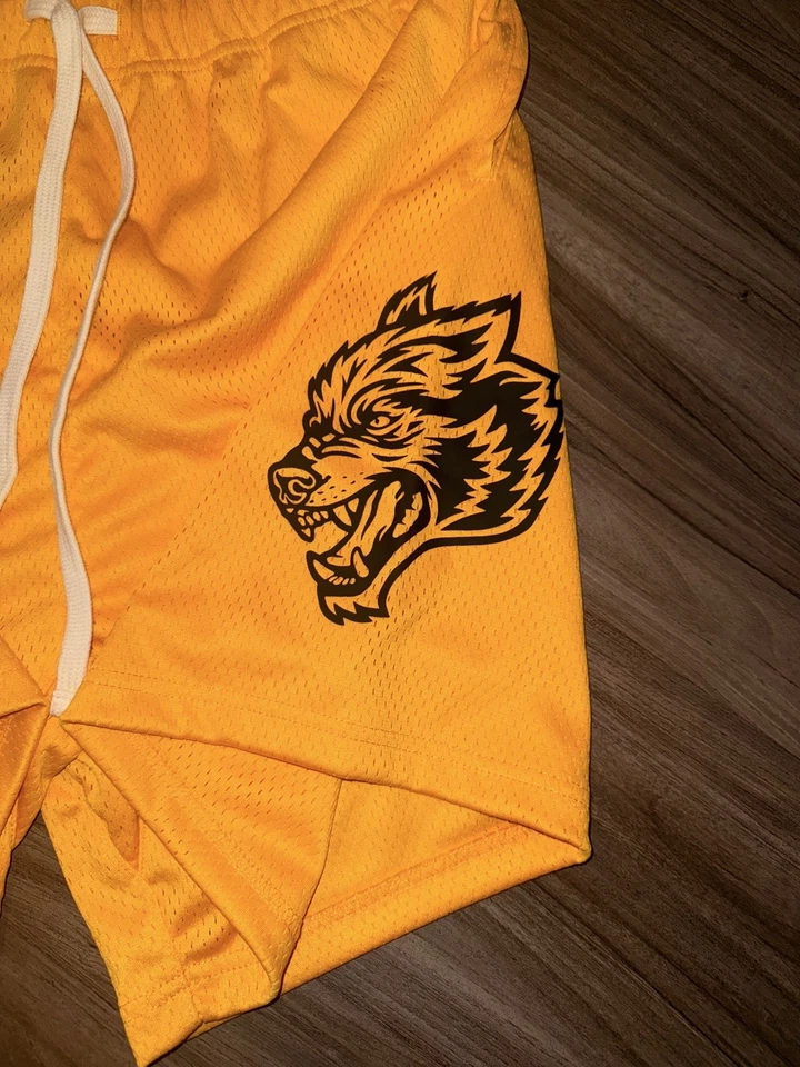 Darc Sport Powerhouse 健身房狼黄色健身房短裤男式 X-大号全新带标签 107/500 — 第 4/4 张图片