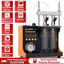 ANCEL JC200 Ultrasonic Fuel Injector Tester Cleaner Machine For Car Motorcycle