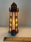 Tiffany Style Stained Glass Electric Lighthouse lamp