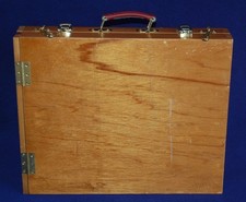 Vintage Wooden Box ~ Artist Case ~ 4 Channels @ 6¾" Tall ~ Degas ~ Used