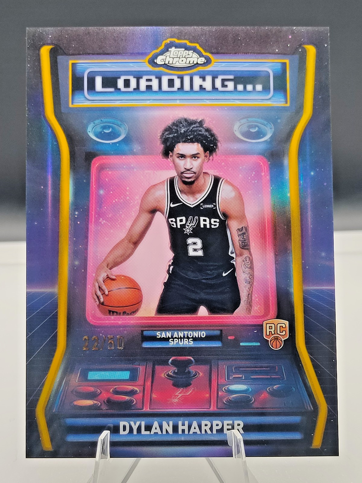 2025-26 Topps Chrome Dylan Harper LD-12 'Loading' Gold Refractor 22/50 Rookie!!