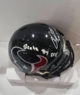 Texans Andre Johnson Authentic Signed Speed Mini Helmet JSA Witnessed HOF 24