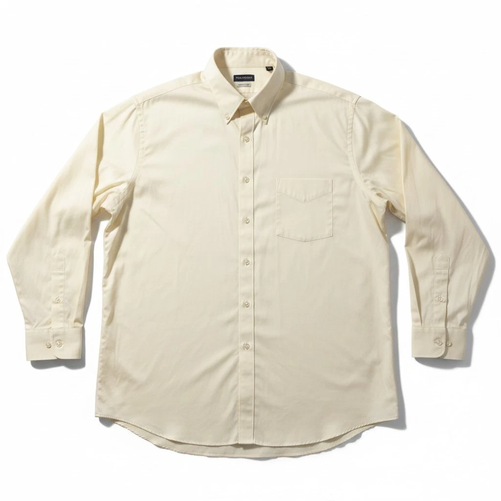 van heusen ivory dress shirt $55 Van Heusen Men Regular-Fit Ivory Long-Sleeve Dress Shirt Size 15-15.5  34/35