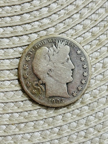 1903 S Barber Silver Half Dollar 50c Key date