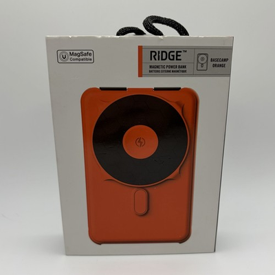 #ad Ridge Wallet Magnetic MagSafe Power Bank 10000mAh Portable Charger Orange $59.99