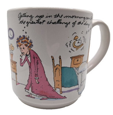 Vintage Getting Up in the Morning is the Greatest Challenge Ceramic Coffee Mug