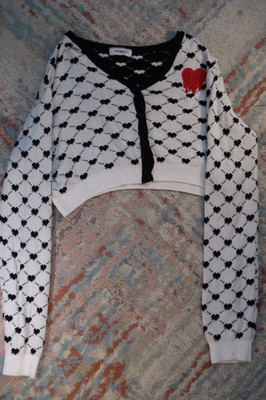 Pinko Up Girls Cardigan With Hearts