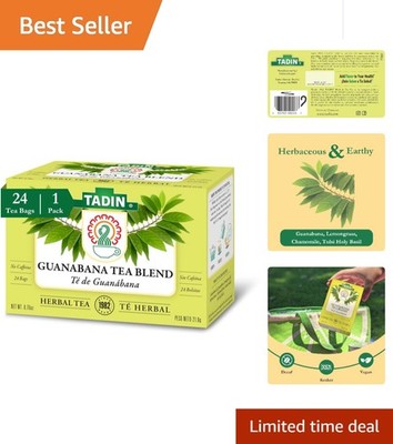 Caffeine-Free Guanabana Tea - Herbal Relaxation Blend with Chamomile, 24 Bags