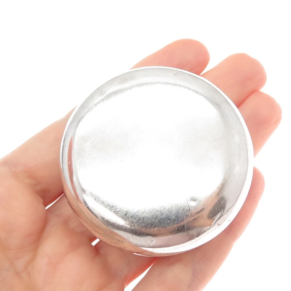 Antigua caja de pastillas/tabaco con monograma grabado Art Deco de plata de ley 925 Foto 2 de 4