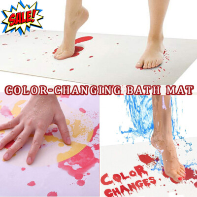 Halloween Badematte Farbwechsel Blutiger Fußabdruck Gruseliges Blut Matte！