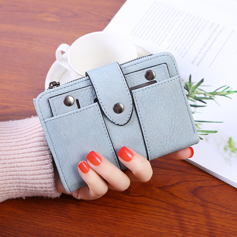 US Women Girl Short Wallet Leather Clutch Small Purse Card Holder
