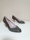 Filippo Raphael leather suede 36.5 6.5 23.5cm sole High Heels peep toe green