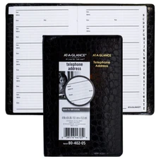 At-A-Glance 80-402 Telephone Address Book, 4 x 6-1/8"
