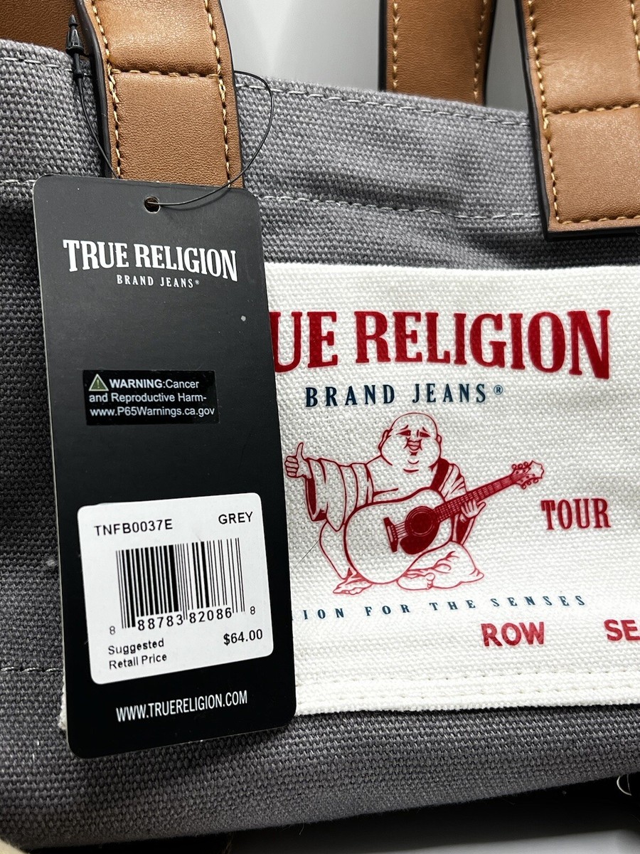 True Religion Mini Denim Tote Handbag Gray NWT | eBay