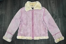 Vtg 90s Steve Madden Genuine Pink Leather Aviator Bomber Coat Jacket Womens L/xl