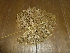 Kunst- und Seidenblumen BLATT MIT GLITZER, in Silber Gold Kupfer bitte auswählen