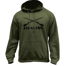 Army Infantry Branch Insignia Military Veteran Pullover Hoodie