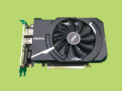 MSI NVIDIA GeForce GTX 1050 Ti AERO ITX 4G OCV1 Graphics Card GDDR5 4GB, Used