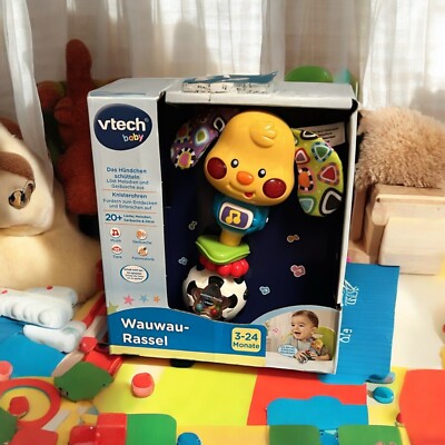 VTech Baby Wauwau-Rassel Babyrassel Im Hündchen-Design Mit Lustigen Sätzen